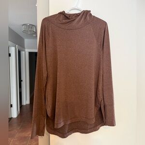 Brown Long Sleeve polyester Top
